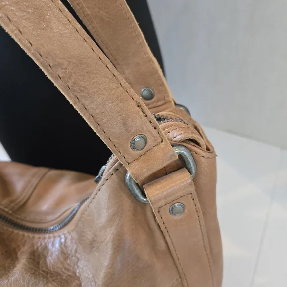 Spikes & Sparrow Tan Leather Satchel Bag Purse Very Good Condition - Picture 6 of 9